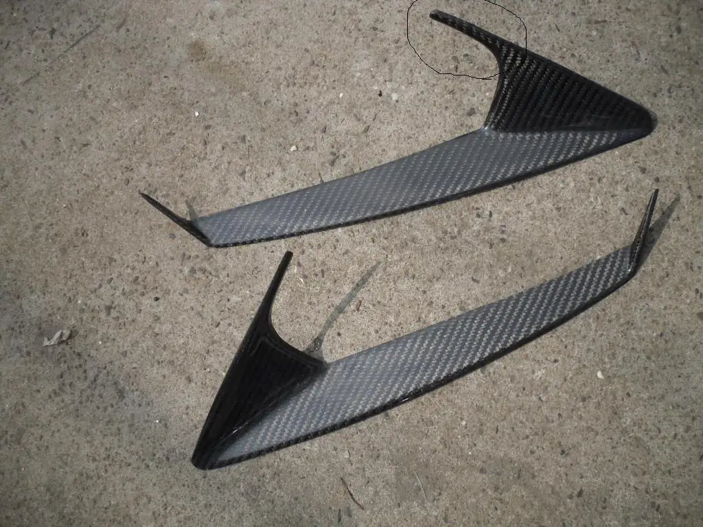 For Carbon Fiber Skyline R35 GTR Wald WD Style Front Bumper Headlight Eyebown CF