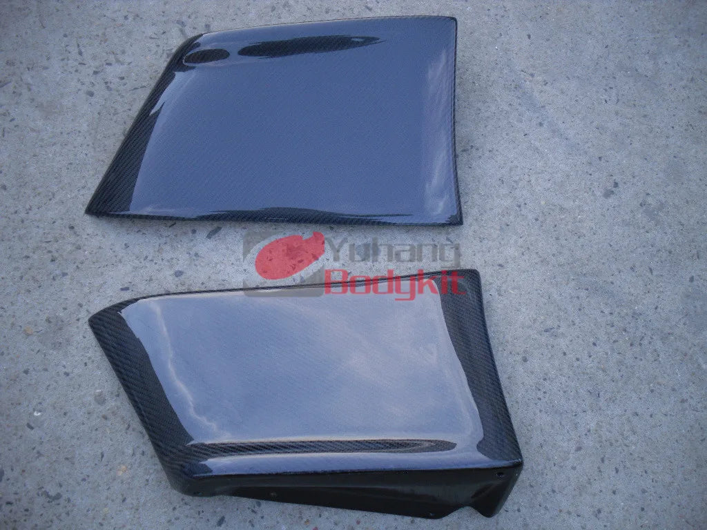 Yuhang Evolution EVO X Style Rear Bumper Apron Corner Extension Spat Carbon Fiber Black Glossy+Matte Finish
