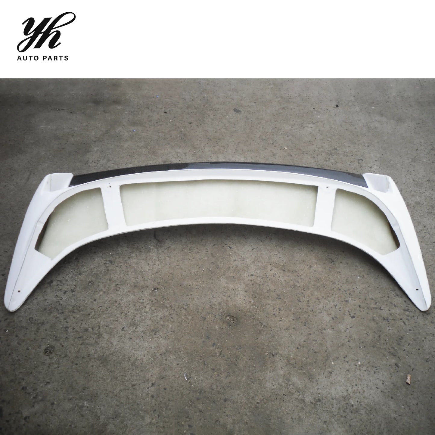 350Z Z33 Nismo V2 Style Single Rear Spoiler Carbon Fiber BLADE White Base