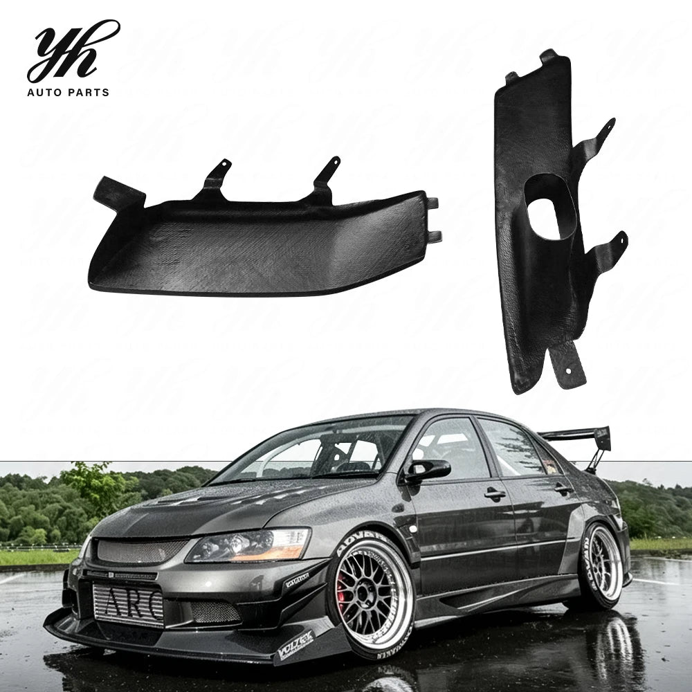 Glossy Carbon Fiber Rear Headlight Covers LHS RHS Lamp Shell for Mitsubishi Lancer Evolution EVO 7 8 9 VII VIII IX CT9A Pair