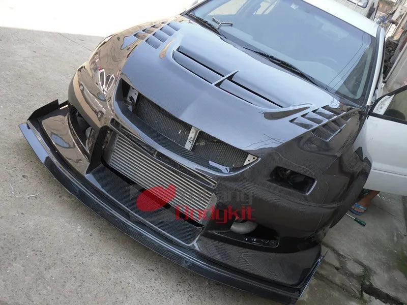 For 2003-2007 Evolution Evo 8 9 VTX Style Carbon Fiber Hood Bonnet