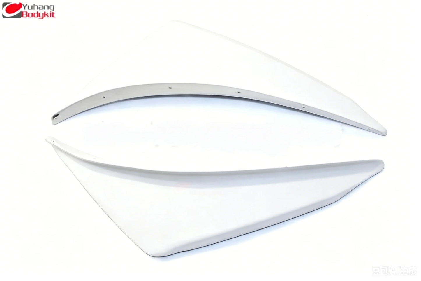 New 2003-2005 Lancer Evoulation 8 EVO 8 Front Bumper Canard 2 Pcs (One Side High Glossy) Carbon Fiber Easy Installation
