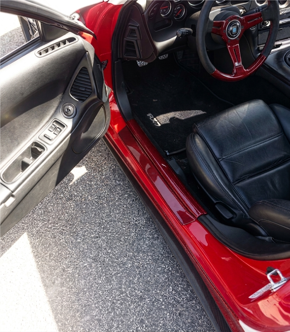 Premium Carbon Fiber / FRP Door Sill Guards for Mazda RX-7 FD3S (1991-2002)