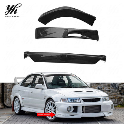 For Car Front Lip (3pcs) for Evolution Evo 6 Limited Edition Extreme Style Carbon Fiber and Glass Fiber