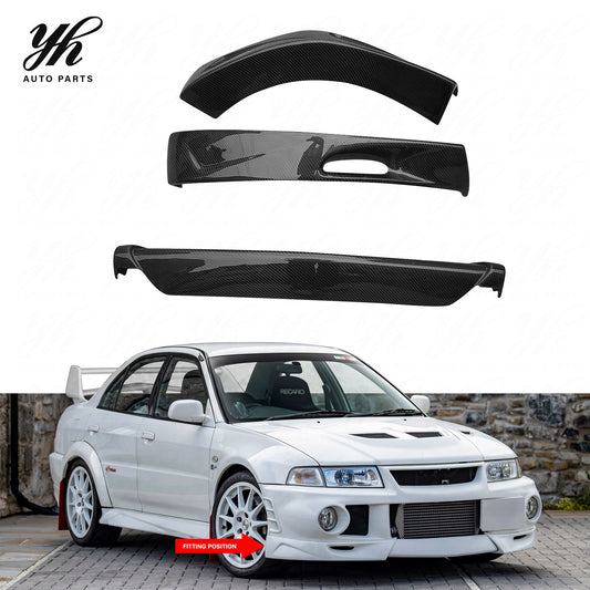 For Car Front Lip (3pcs) for Evolution Evo 6 Limited Edition Extreme Style Carbon Fiber and Glass Fiber