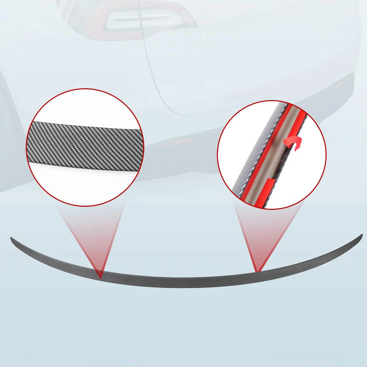 OEM Performance Spoiler Tesla Model 3/Y Rear Spoiler Wing Rear Trunk Lip Matte Carbon Fiber Glossy Coating Gen 2
