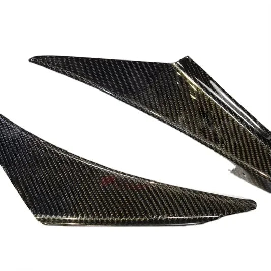 New 2003-2005 Lancer Evoulation 8 EVO 8 Front Bumper Canard 2 Pcs (One Side High Glossy) Carbon Fiber Easy Installation