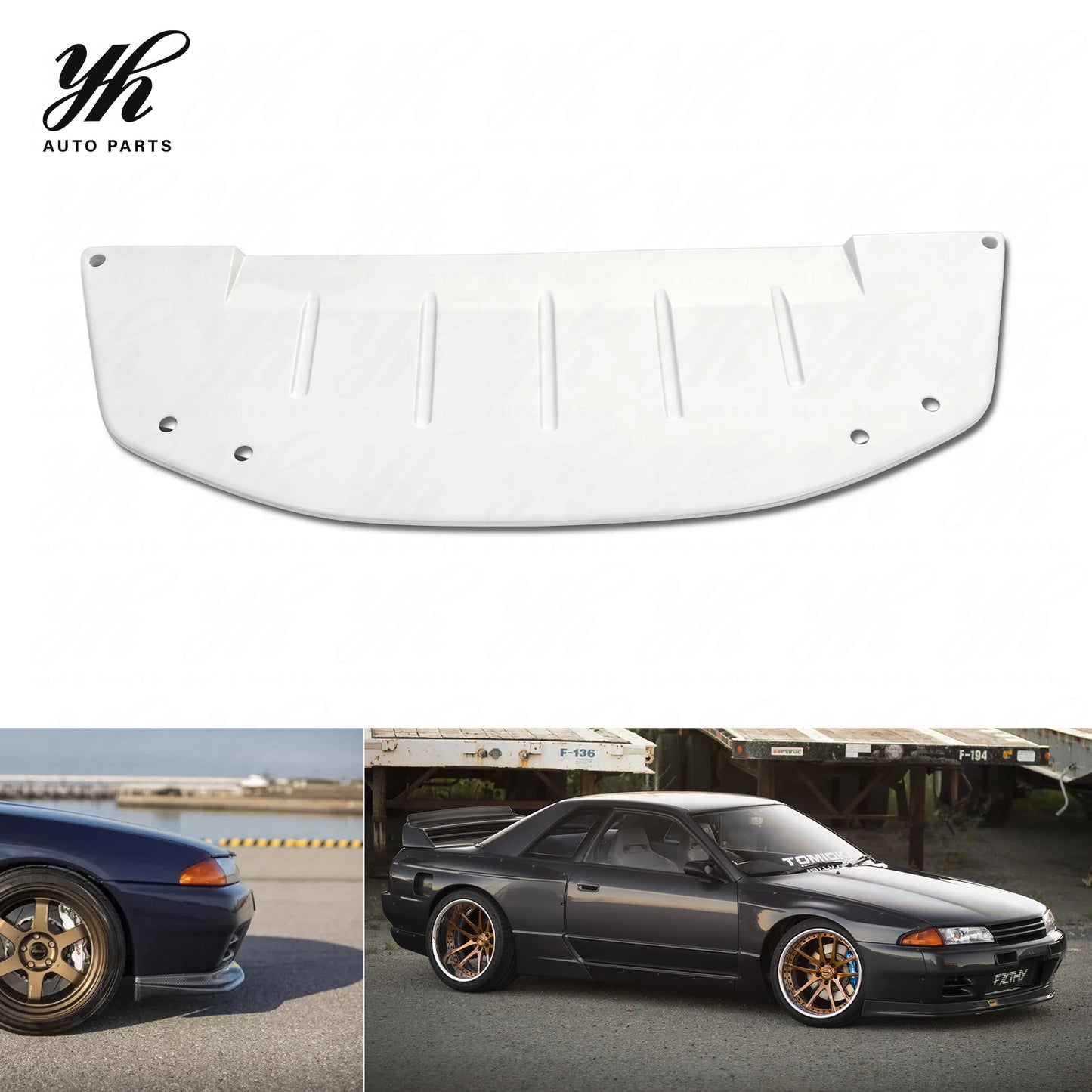 Glass Fiber GTR AB-Flug Style Front Lip with Under-Tray for R32 FRP/carbon