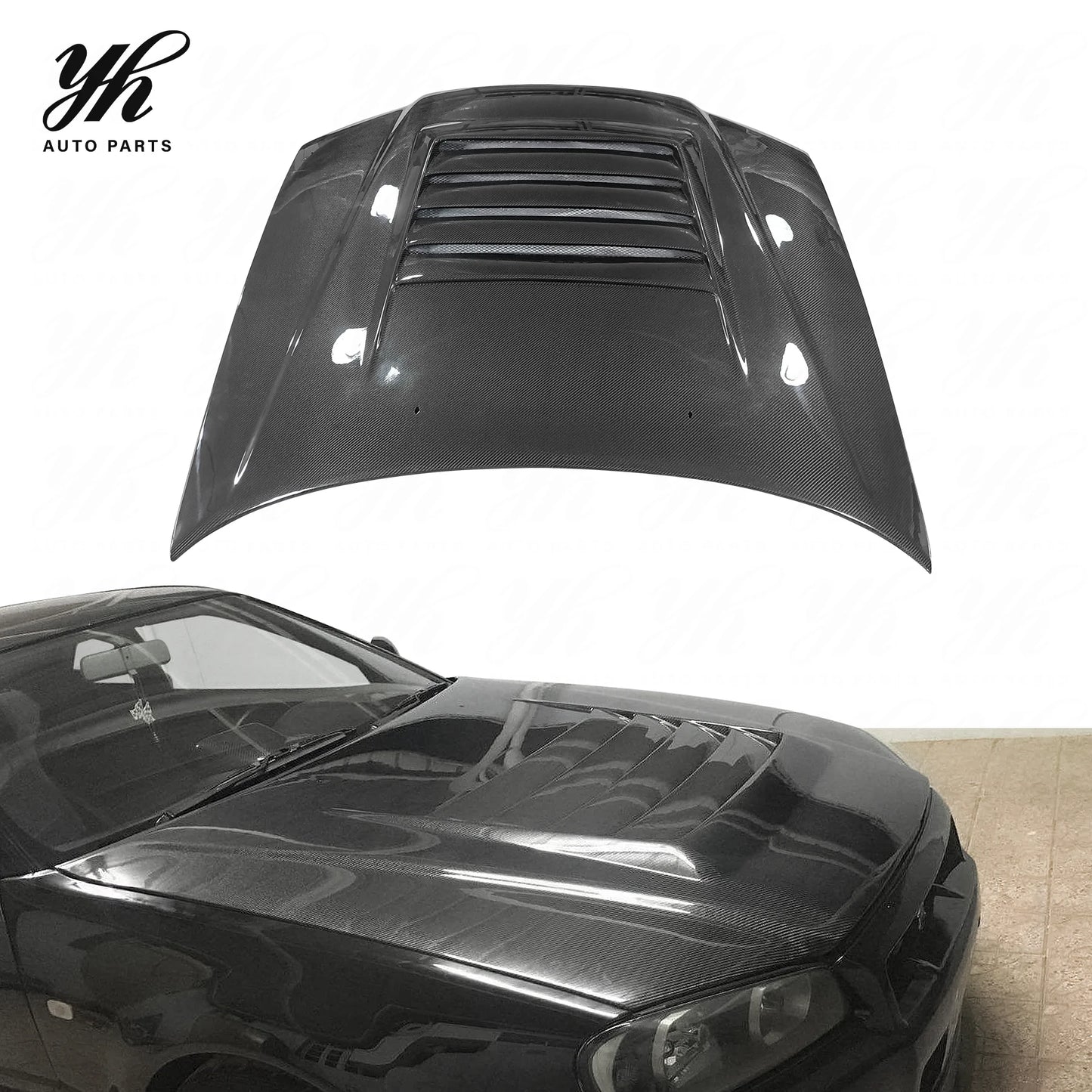 Carbon Fiber Skyline R34 GTR NI Style Hood CF