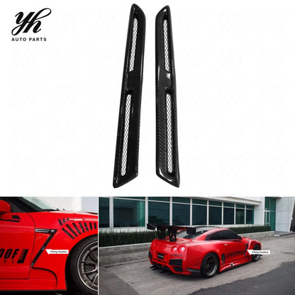 FOR Skyline R35 GTR OEM Style Carbon Fiber Front Fender Vents