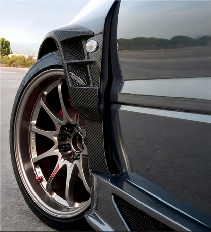Premium Carbon Fiber Front Wide Fender Flares VC Look for Mitsubishi Evolution EVO8 EVO9 Bodykit Factory Wholesale