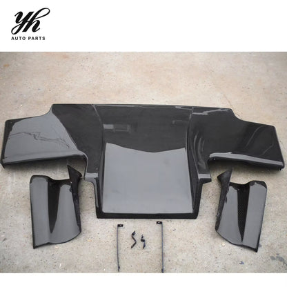 Glass Fiber GFRP Rear Diffuser 3pcs with Metal Fitting Accessories Kit Fit for 1995-1998 Skyline R33 GTR TS Top-Secret