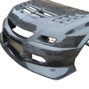 Combined Front Kits Bumper/Fenders Wing with Hood Bonnet for Carbon Fiber Evolution Evo 8 9 VC Black YH