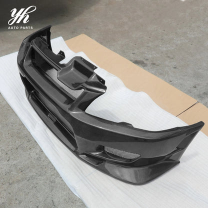 3K Twill Weave Glossy Carbon Fiber C-West Style Rear Bumper Body Kit for Mitsubishi Lancer Evolution EVO 7 VII Tuning Parts