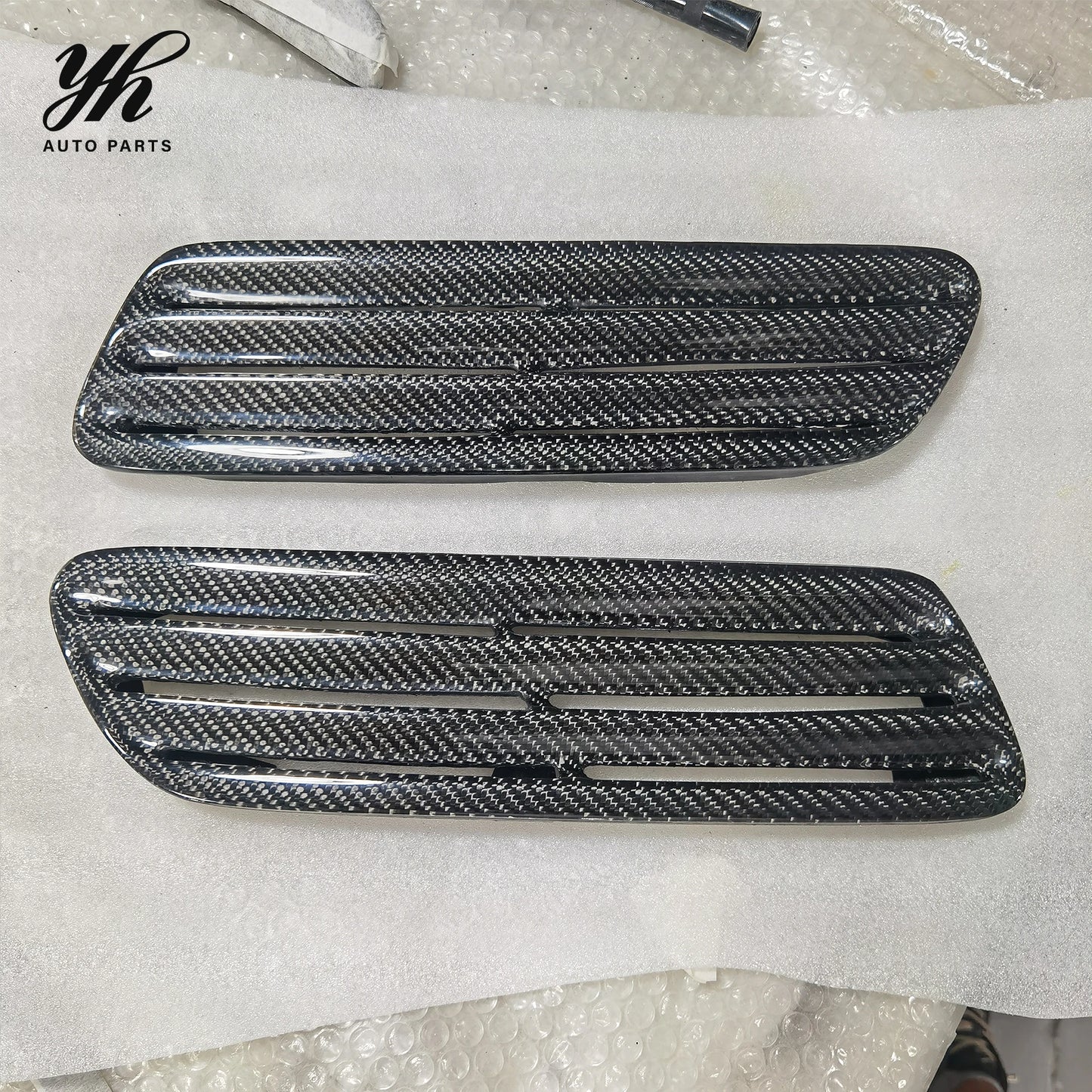 For 2008-2012 Lancer Evolution EVO 10 X OEM Style  Hood Side Vents  Carbon Fiber