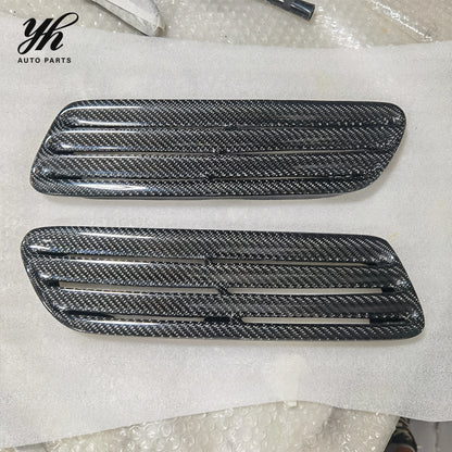 For 2008-2012 Lancer Evolution EVO 10 X OEM Style  Hood Side Vents  Carbon Fiber