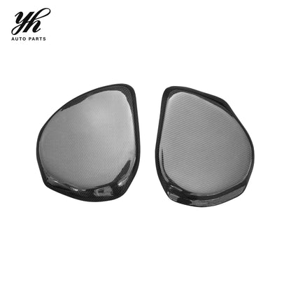 Glossy Carbon Fiber Brake Fluid Battery Cover Lid Caps 2Pcs Set for Nissan 350Z Z33 Fairlady Z Engine Bay Tuning