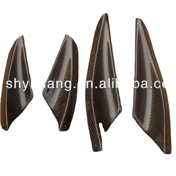 For Evo 10 Carbon Fiber Bumper Canard Carbon