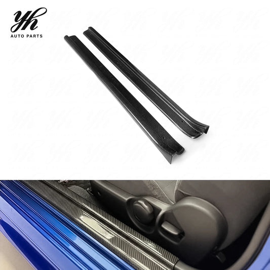 YH SKYLINE BNR34 R34 GTT GTR Door Sill Plate Kick Panel Kits with Carbon Fiber Black