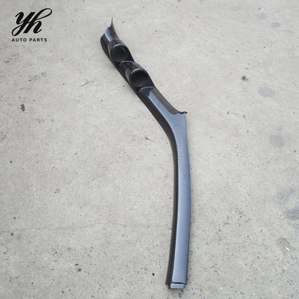 Glossy Carbon Fiber RHD A Pillar Dual Gauge Dash Pod Window Trim for 1995-1998 Nissan Skyline R33 GTR GTS-T