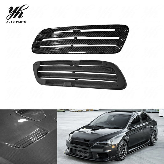 FOR  Lancer Evolution EVO 10 OEM Style Carbon Fiber Hood Vents CF