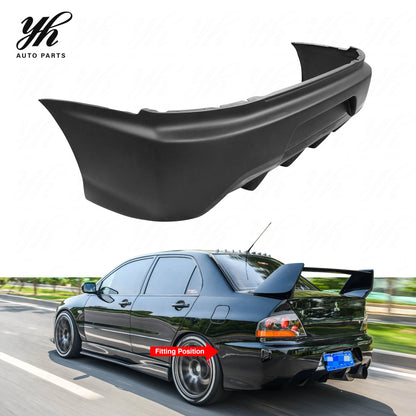 Yuhang Gloss Black Carbon Fiber Rear Bumper Body Kit for Mitsubishi Lancer Evolution 8 9 EVO IX CT9A Performance Parts