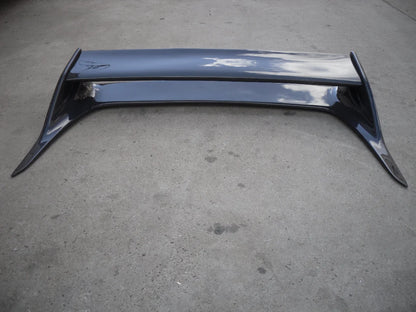 Skyline R33 GTR GTST Bee-R Style Double Deck Real Carbon Fiber High Glossy Finish 3k Twill Weave Black Yuhang Rear Spoiler