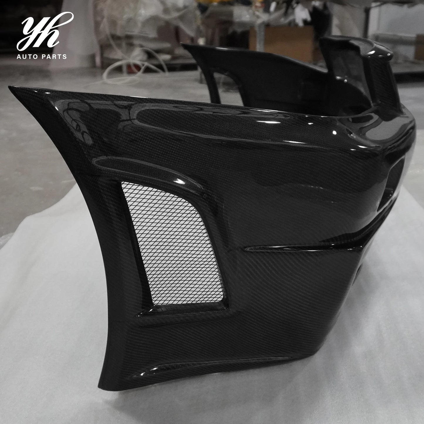 Yuhang Black Carbon Fiber Front Bumper for Skyline R34 GTR Z-Tune Type with 100% Fitment