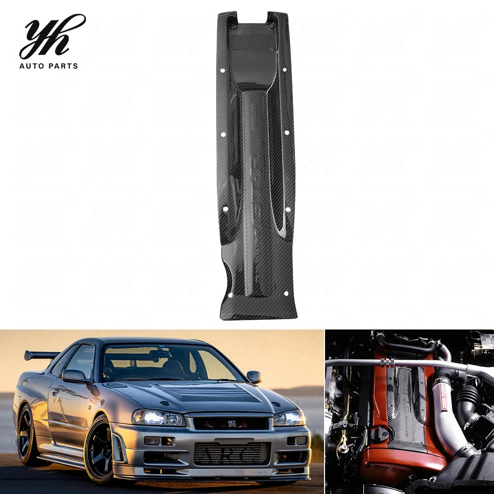 CF Carbon Fiber Bodykit for Skyline BNR32 R32 R33 R34 RB26 DETT Spark Engine Plug Cover Replacement