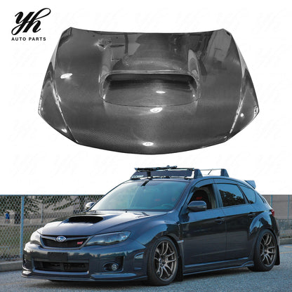 Hood Bonnet for 2008-2014 Subara Impreza GRB GVB WRX STI OEM Style Carbon Fiber