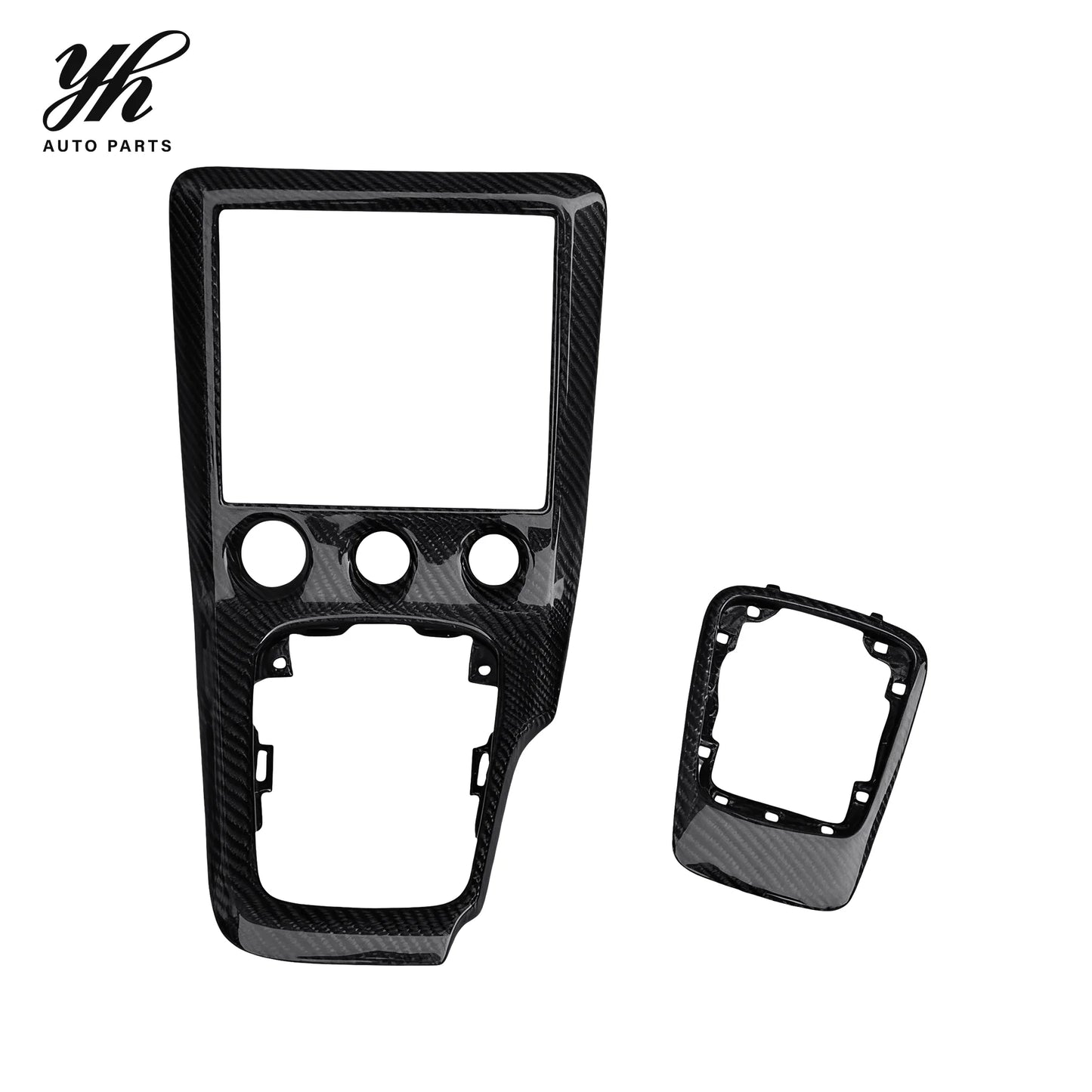 Yuhang Brand for 200SX 240SX S15 Silvia RHD Black Carbon Fiber High Glossy Finish Radio Gear Surround Console Replacement