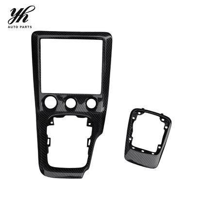 Yuhang Brand for 200SX 240SX S15 Silvia RHD Black Carbon Fiber High Glossy Finish Radio Gear Surround Console Replacement