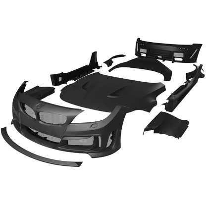 E92 Car Body Kit Full Set for 3 Series E92 Coupe 2006-2013, Front Bumper Rear Bumper Side Skirts Carbon Fiber Glass Fiber
