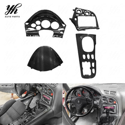 For  RX7 LHD 4pcs Carbon Fiber Interior Left Handed