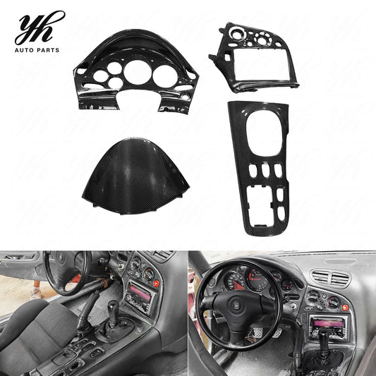 For  RX7 LHD 4pcs Carbon Fiber Interior Left Handed