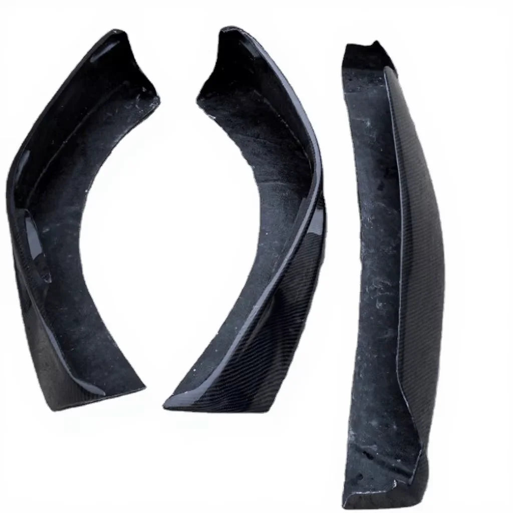 YH Carbon Fiber Black 3K Glossy Finish Limited Edition Extreme Style Front Lip (3pcs) for Evo 6 CF