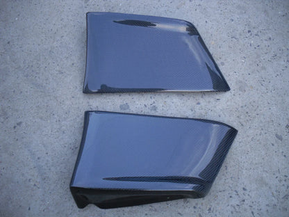 Yuhang Evolution EVO X Style Rear Bumper Apron Corner Extension Spat Carbon Fiber Black Glossy+Matte Finish