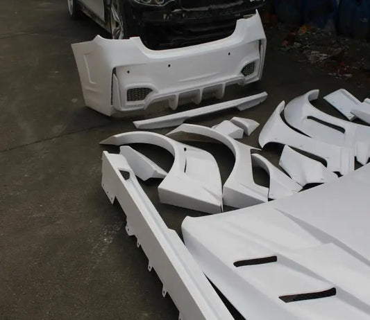 For 4series/F32/F82 Conversion LJZXG White New Wide Body Kit Glass Fiber (front Bumper Rear Bumper Side Skirt Rear Lip Fenders)