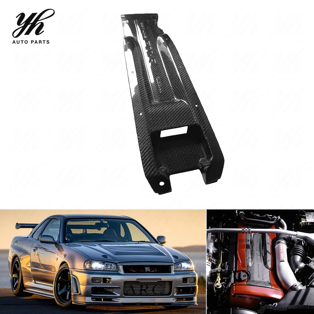 CF Carbon Fiber Bodykit for Skyline BNR32 R32 R33 R34 RB26 DETT Spark Engine Plug Cover Replacement