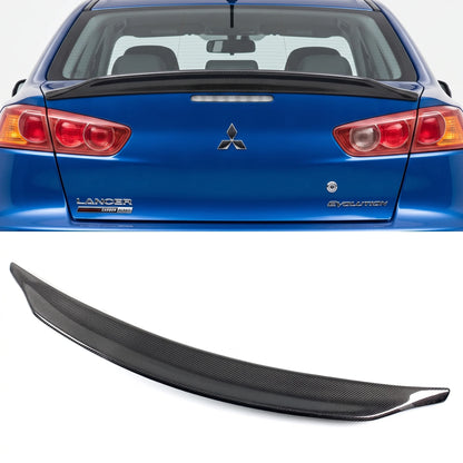 Yuhang 2008-2010 Lancer Evolution EVO 10 X Duckbill Rear Trunk Spoiler Carbon Fiber Black High Quality