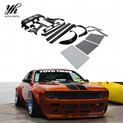 Rocket Bunny Carbon Fiber Glass Fiber Finish Body Kit Bumper Fender Spoiler for S14 (1993-1999) Black High Quality Easy