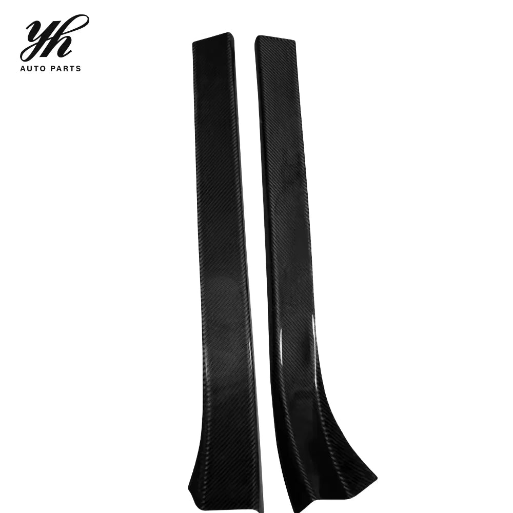 High Quality Carbon Fiber Door Sill Plate Step Panel Kick 2pcs Black Fit 2002-2008 350Z Z33 Fairlady VQ35 Auto Turning