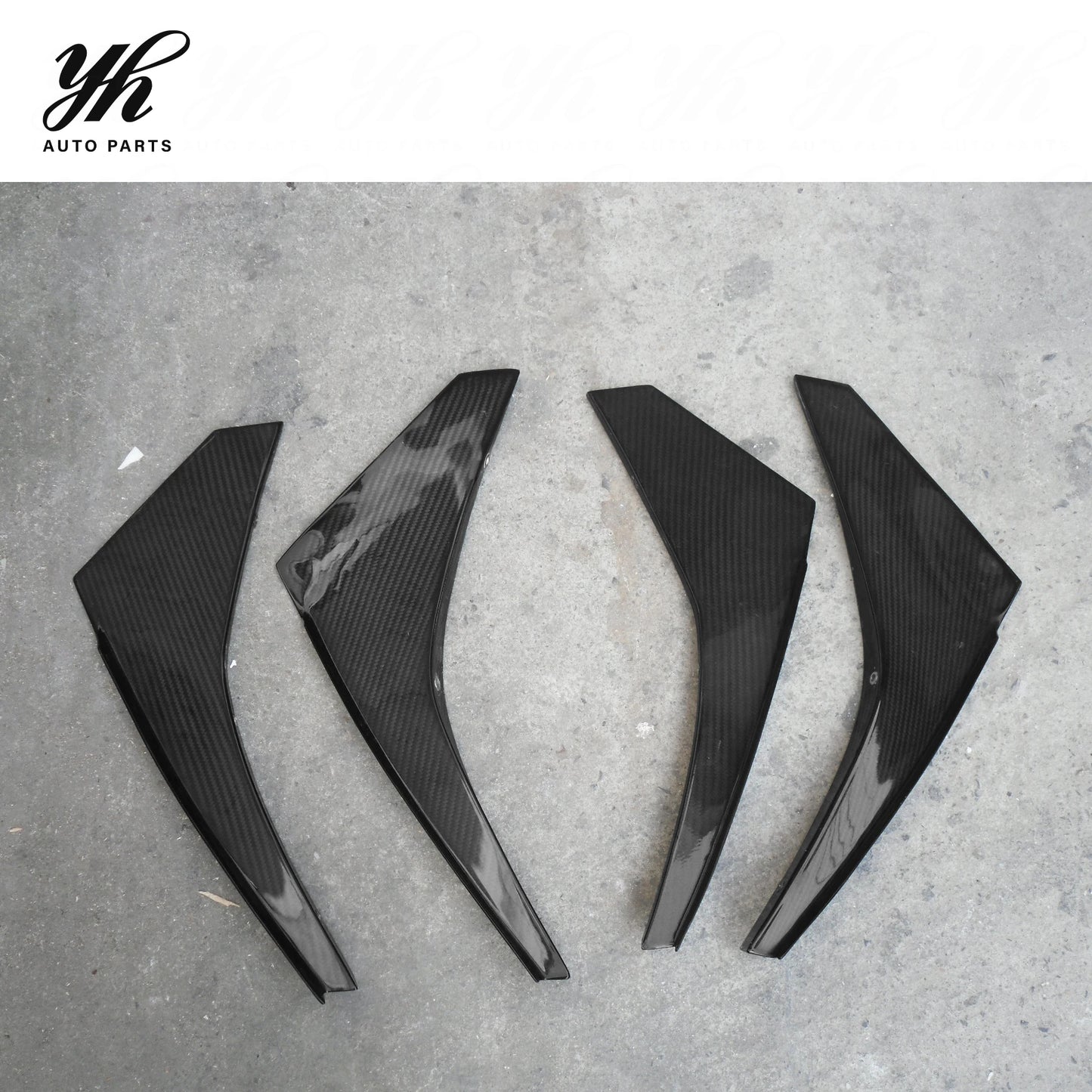 Carbon Fiber Front Bumper Canards Splitter for CF 2012-2015 Skyline R35 GTR DBA PASSWORD JDM STYLE Early Model 4pcs