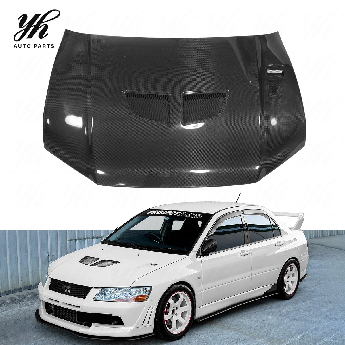 Carbon Fiber Hood for 2001-2002 Evolution EVO 7 OEM Bonnet