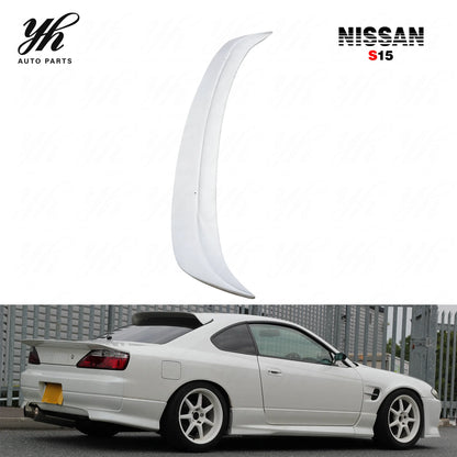 High Glossy Finish Glass Fiber Duckbill Trunk Spoiler Rear Wing White High Quality 1999-2002 200SX NISSAN S15 Silvia DM 1