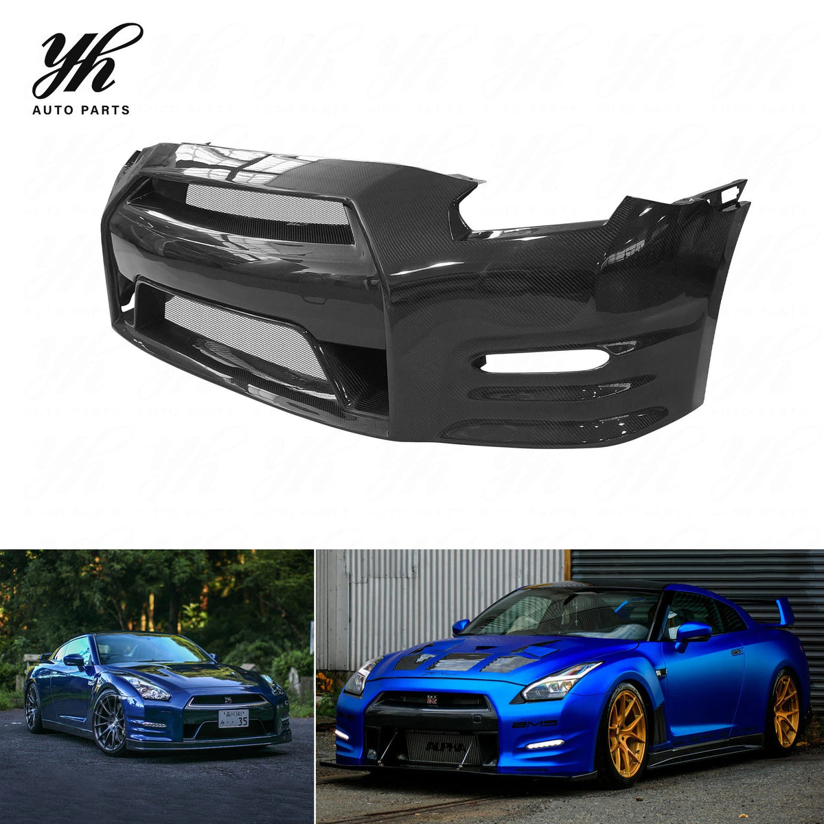 Factory Direct Sales 2008-2013 R35 GTR DBA-OEM-Style Front Bumper Carbon Fiber