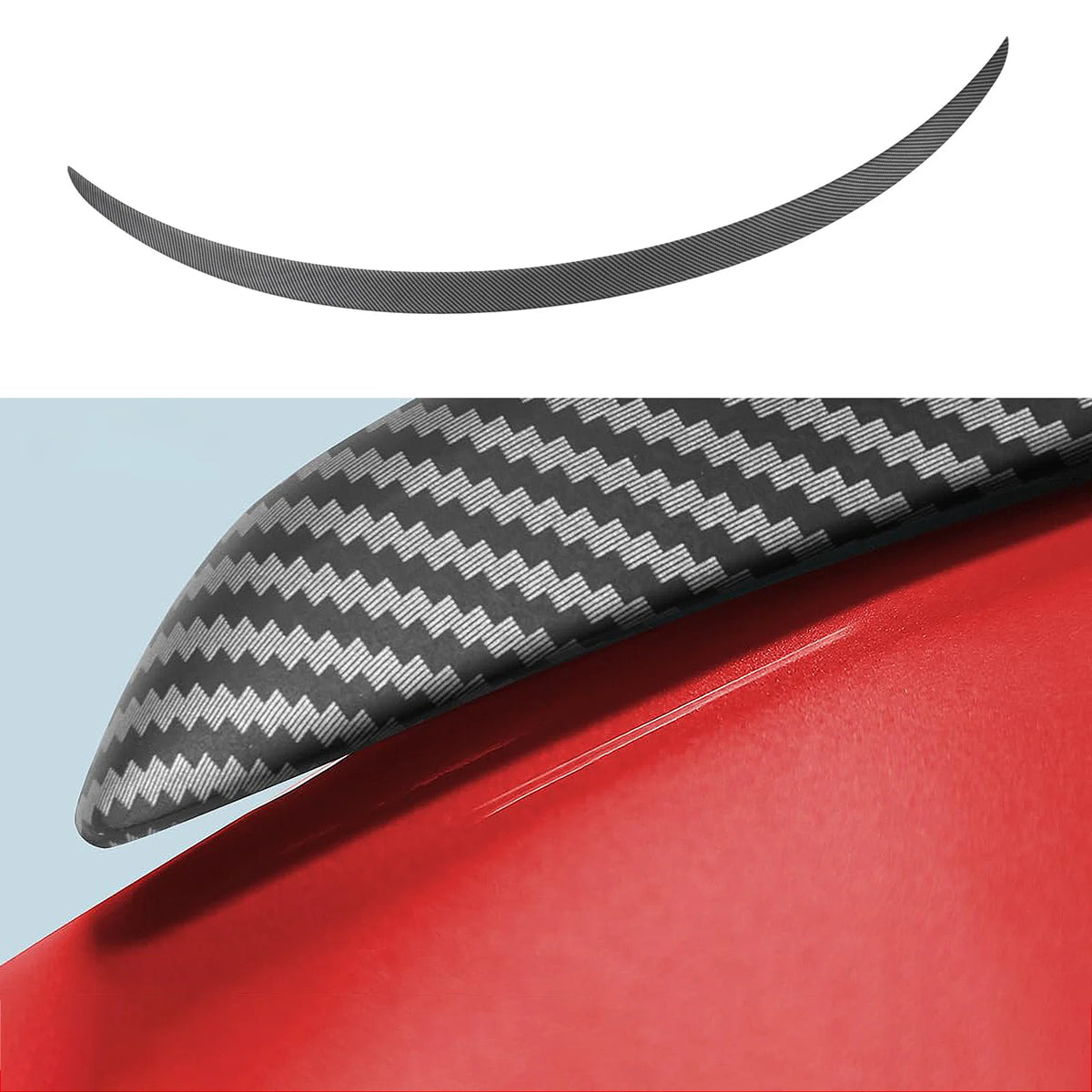 OEM Performance Spoiler Tesla Model 3/Y Rear Spoiler Wing Rear Trunk Lip Matte Carbon Fiber Glossy Coating Gen 2