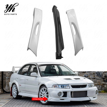Car Accessories Racing Middle Part Carbon Bodykit for 1999-2000 Lancer Evolution Evo 6 Extreme Front Lip Splitter Valance (3pcs)