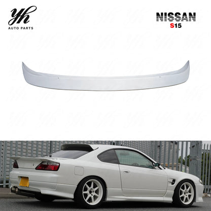 High Glossy Finish Glass Fiber Duckbill Trunk Spoiler Rear Wing White High Quality 1999-2002 200SX NISSAN S15 Silvia DM 1