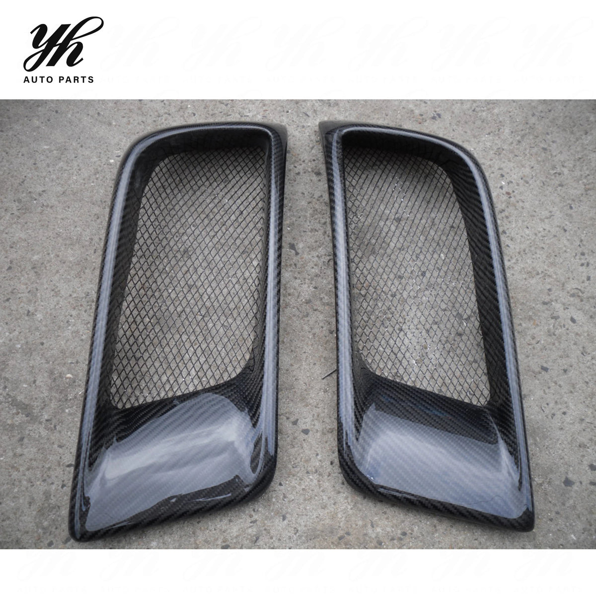 Carbon Fiber High Quality 2008-2010 Lancer Evolution EVO 10 X RA Style Front Bumper Side Air Duct Black YH